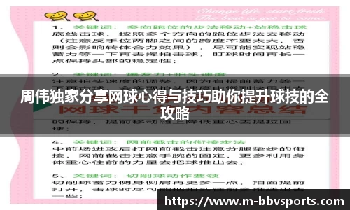 周伟独家分享网球心得与技巧助你提升球技的全攻略